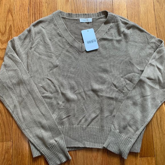 Ali:Row | Sweaters | Allrow Taupe Vneck 